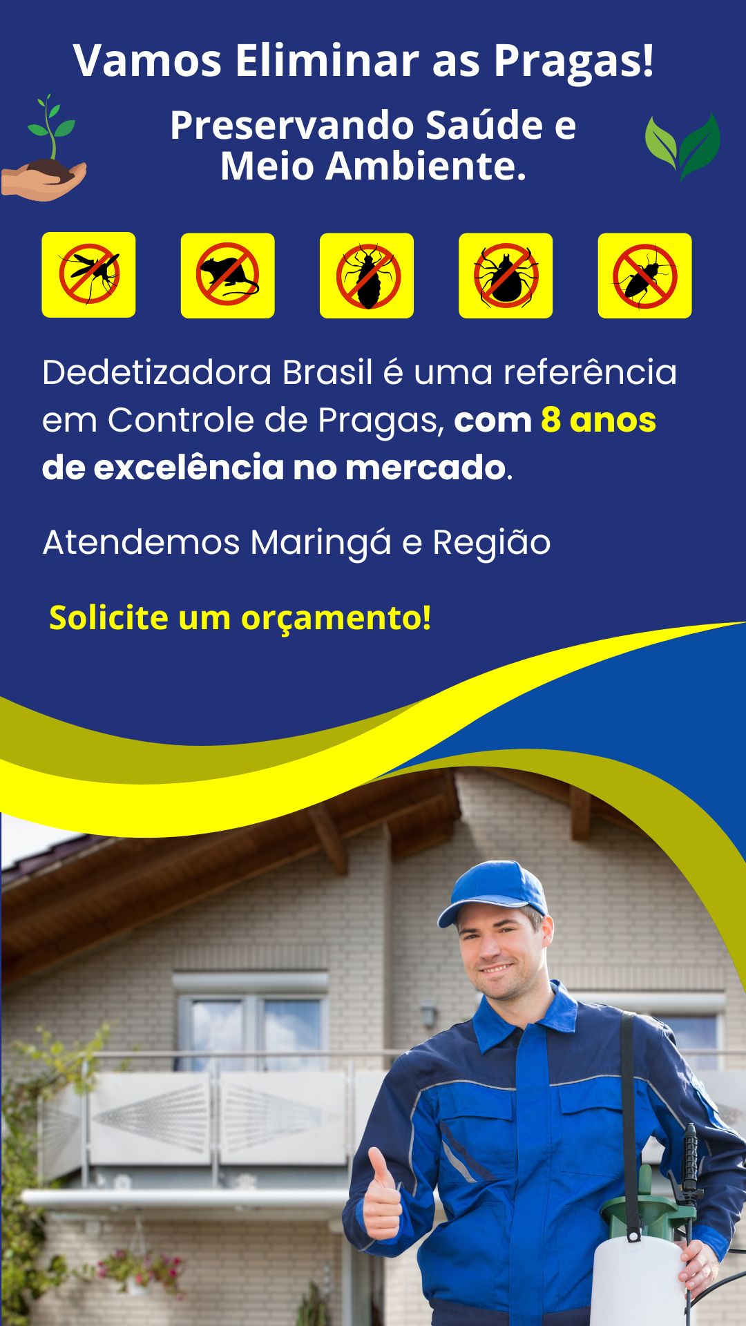 Dedetizador Brasil em Maringá PR - Dedetizadora com 8 anos de excelência, Vamos Elimnar as Pragas, Preservando Saúde e Meio Ambiente.